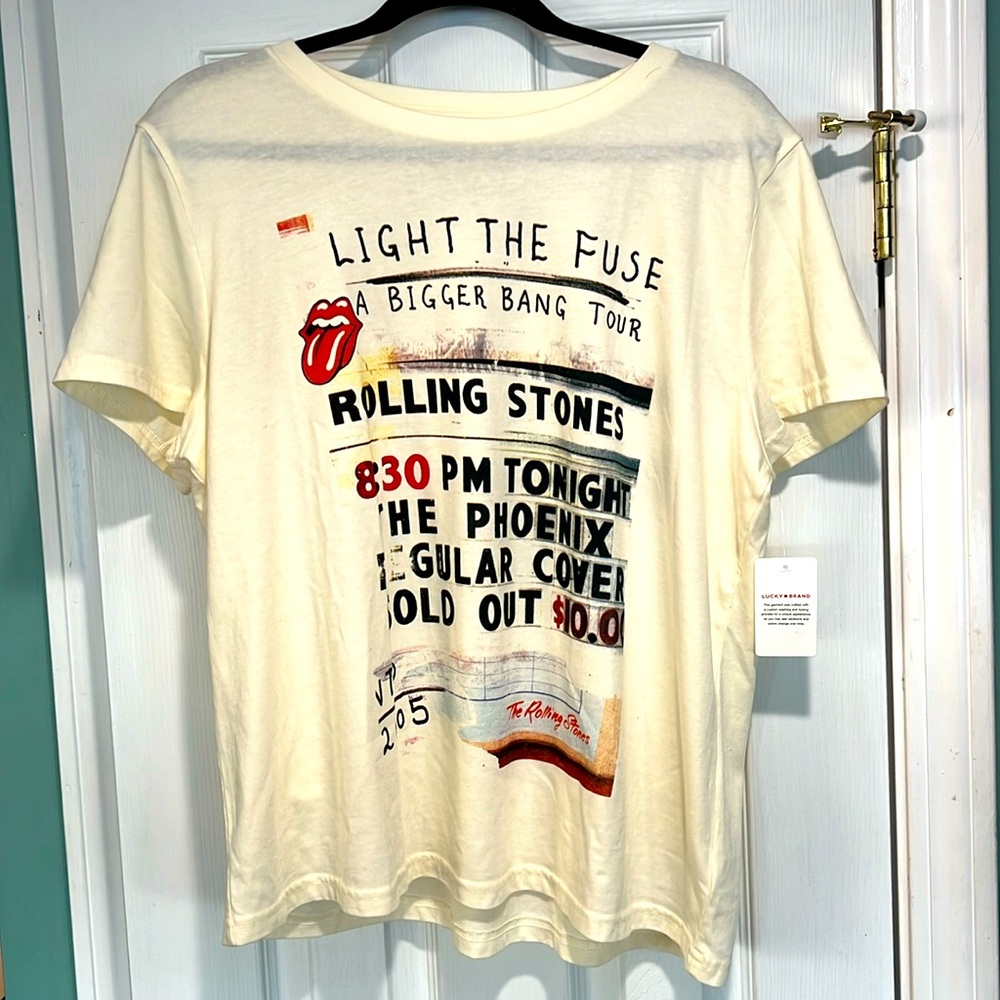 Lucky Brand Rolling Stones band Tshirt ~ size XL